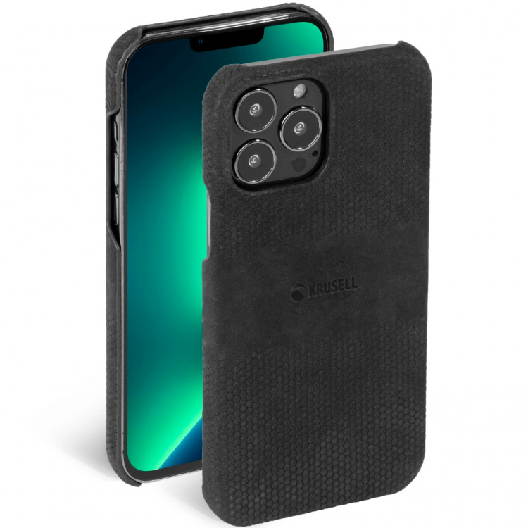 Krusell Leren beschermhoes iPhone 13 Pro Max Zwart Krusell Leren beschermhoes iPhone 13 Pro Max Zwart