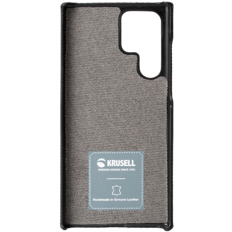 Krusell Leren Cover Galaxy S22 Ultra Zwart