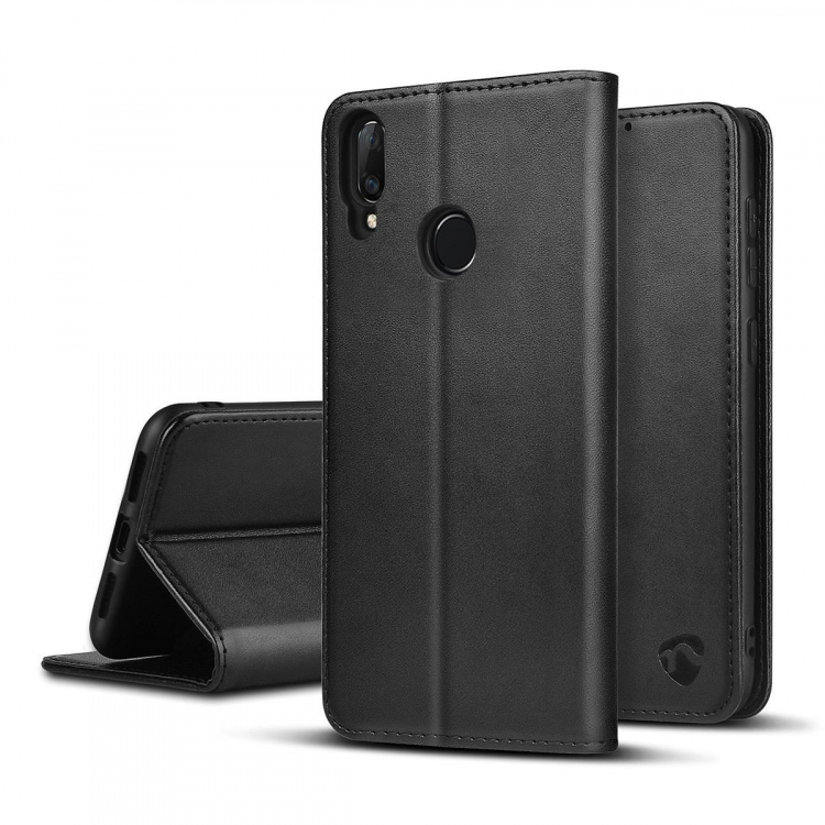 Nedis Smartphone Wallet Book | Gebruikt voor: Huawei | Huawei Y7 2019 / Y7 prime 2019 / Y7 pro 2019 | Geschikt voor 1 Kaart | Zwart | PU / TPU | Verstelbare standen