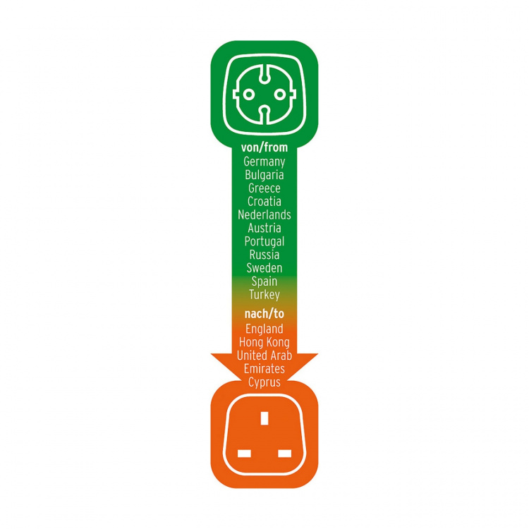 brennenstuhl Reisadapter Europa-naar-UK Geaard brennenstuhl Reisadapter Europa-naar-UK Geaard