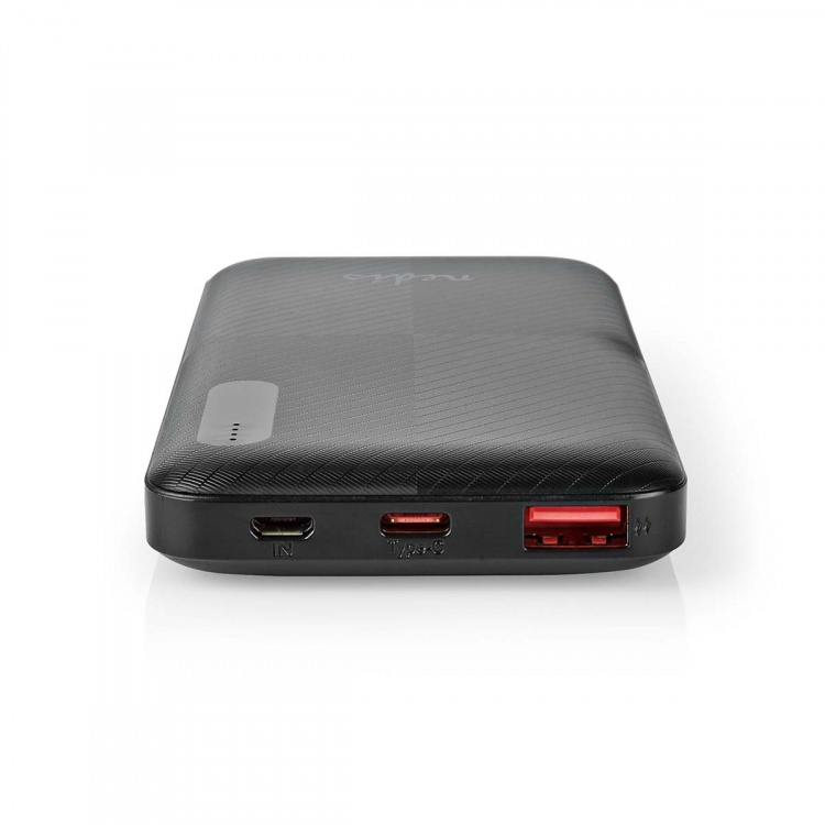 Nedis Powerbank | 10000 mAh | 1.5 / 2.0 / 3.0 A | Outputs: 2 | Output: 1x USB-A / 1x USB-C™ | Inputs: 1x Micro USB / 1x USB-C™ | PD2.0 18W | Lithium-Polymeer Nedis Powerbank | 10000 mAh | 1.5 / 2.0 / 3.0 A | Outputs: 2 | Output: 1x USB-A / 1x USB-C™ | Inputs: 1x Micro USB / 1x USB-C™ | PD2.0 18W | Lithium-Polymeer