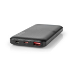 Nedis Powerbank | 10000 mAh | 1.5 / 2.0 / 3.0 A | Outputs: 2 | Output: 1x USB-A / 1x USB-C™ | Inputs: 1x Micro USB / 1x USB-C™ | PD2.0 18W | Lithium-Polymeer Nedis Powerbank | 10000 mAh | 1.5 / 2.0 / 3.0 A | Outputs: 2 | Output: 1x USB-A / 1x USB-C™ | Inputs: 1x Micro USB / 1x USB-C™ | PD2.0 18W | Lithium-Polymeer