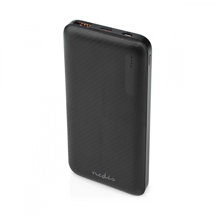 Nedis Powerbank | 10000 mAh | 1.5 / 2.0 / 3.0 A | Outputs: 2 | Output: 1x USB-A / 1x USB-C™ | Inputs: 1x Micro USB / 1x USB-C™ | PD2.0 18W | Lithium-Polymeer Nedis Powerbank | 10000 mAh | 1.5 / 2.0 / 3.0 A | Outputs: 2 | Output: 1x USB-A / 1x USB-C™ | Inputs: 1x Micro USB / 1x USB-C™ | PD2.0 18W | Lithium-Polymeer
