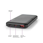 Nedis Powerbank | 10000 mAh | 1.5 / 2.0 / 3.0 A | Outputs: 2 | Output: 1x USB-A / 1x USB-C™ | Inputs: 1x Micro USB / 1x USB-C™ | PD2.0 18W | Lithium-Polymeer Nedis Powerbank | 10000 mAh | 1.5 / 2.0 / 3.0 A | Outputs: 2 | Output: 1x USB-A / 1x USB-C™ | Inputs: 1x Micro USB / 1x USB-C™ | PD2.0 18W | Lithium-Polymeer