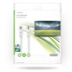 Nedis Coaxkabel | IEC (Coax) Male | IEC (Coax) Female | Vernikkeld | 90 dB | 75 Ohm | Dubbel Afgeschermd | 25.0 m | Rond | PVC | Wit | Envelop