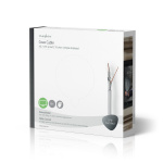 Nedis Coaxkabel op Haspel | 4G / LTE Secure | 75 Ohm | Drievoudig Afgeschermd | ECA | 25.0 m | Coax | PVC | Wit | Gift Box