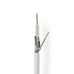 Nedis Coaxkabel op Haspel | RG6T | 75 Ohm | Dubbel Afgeschermd | ECA | 100.0 m | Coax | PVC | Wit | Rol
