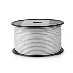 Nedis Coaxkabel op Haspel | RG6T | 75 Ohm | Dubbel Afgeschermd | ECA | 100.0 m | Coax | PVC | Wit | Rol