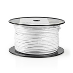 Nedis Coaxkabel op Haspel | RG59U | 75 Ohm | Dubbel Afgeschermd | ECA | 100.0 m | Coax | PVC | Wit | Rol