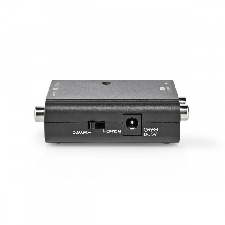 Nedis Digitale Audioconverter | 2-wegs | Ingangen audio / video / data: 1x S/PDIF (RCA) Female / 1x Toslink Female | Uitgangen audio / video / data: 2x RCA Male | Manueel | Zwart Nedis Digitale Audioconverter | 2-wegs | Ingangen audio / video / data: 1x S/PDIF (RCA) Female / 1x Toslink Female | Uitgangen audio / video / data: 2x RCA Male | Manueel | Zwart