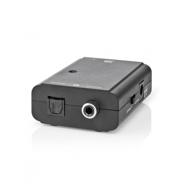 Nedis Digitale Audioconverter | 2-wegs | Ingangen audio / video / data: 1x S/PDIF (RCA) Female / 1x Toslink Female | Uitgangen audio / video / data: 2x RCA Male | Manueel | Zwart Nedis Digitale Audioconverter | 2-wegs | Ingangen audio / video / data: 1x S/PDIF (RCA) Female / 1x Toslink Female | Uitgangen audio / video / data: 2x RCA Male | Manueel | Zwart