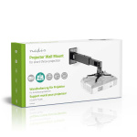 Nedis Projectorbeugel | Full Motion | 15 kg | Draaibaar | Kantelbaar | Staal | Zwart