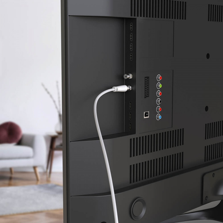 Antenna Cable SAT 90dB F-F White 1.5m Antenna Cable SAT 90dB F-F White 1.5m