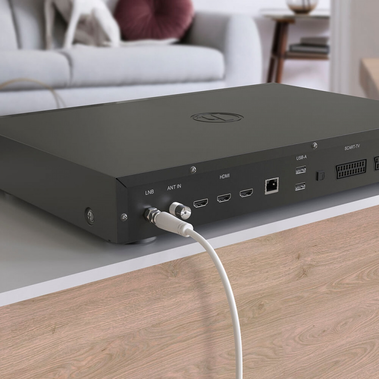 Antenna Cable SAT 90dB F-F White 1.5m Antenna Cable SAT 90dB F-F White 1.5m