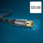 Antenna Cable SAT 120dB F-F Black/Grey 3.0m