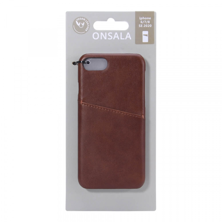 Mobilecover Brown iPhone 6/7/8/SE Creditcard Pocket Mobilecover Brown iPhone 6/7/8/SE Creditcard Pocket