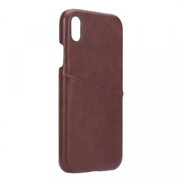 Mobilecover Brown iPhone XR Creditcard Pocket Mobilecover Brown iPhone XR Creditcard Pocket