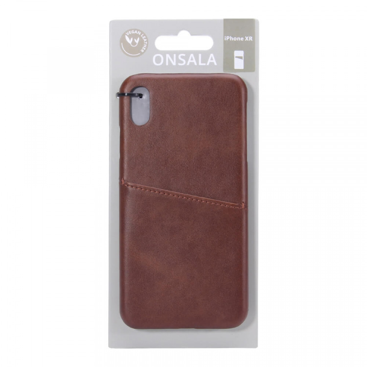 Mobilecover Brown iPhone XR Creditcard Pocket Mobilecover Brown iPhone XR Creditcard Pocket