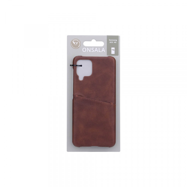 Mobile Cover Brown with Cardpocket Samsung A22 4G