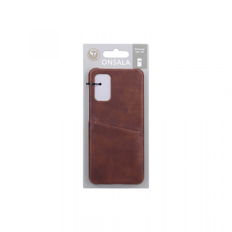 Mobile Cover Brown with Cardpocket Samsung A32 5G Mobile Cover Brown with Cardpocket Samsung A32 5G