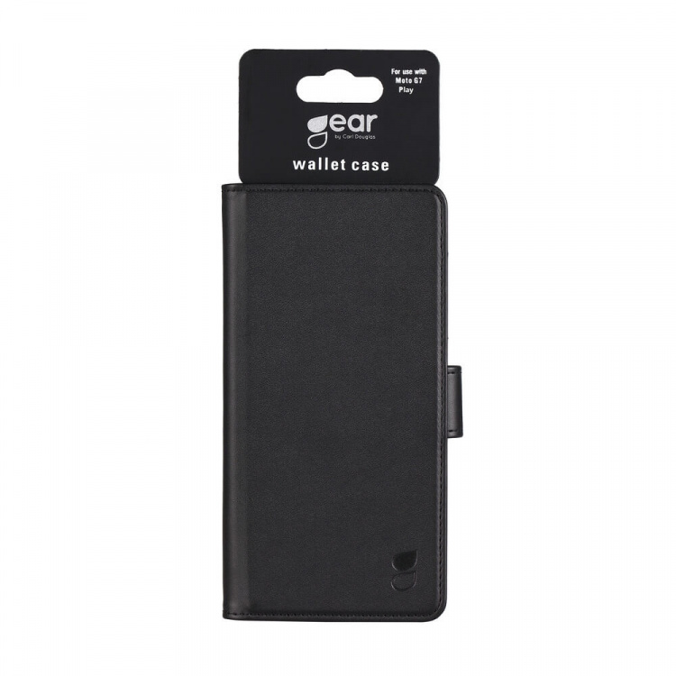 GEAR Mobielhoesje 3 kaartsleuven zwart - Motorola Moto G7 Play