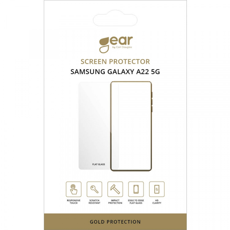 GEAR Glass Prot. 2.5D Transparent Samsung A22 5G