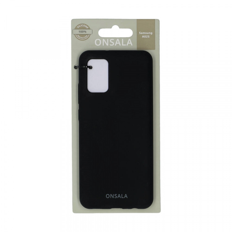 Mobile Cover Silicone Black Samsung A02s Mobile Cover Silicone Black Samsung A02s