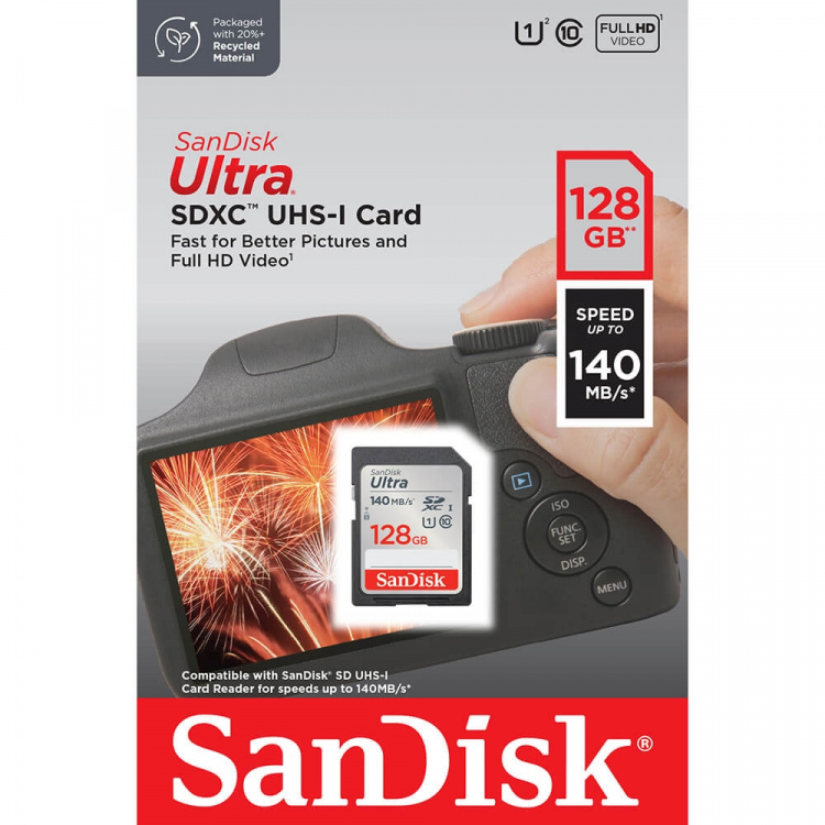 SanDisk Geheugenkaart SDXC Ultra 128 GB 140 MB/s SanDisk Geheugenkaart SDXC Ultra 128 GB 140 MB/s