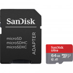 SanDisk MicroSDXC Mobile Ultra 64 GB 140 MB/s UHS-I-adapter