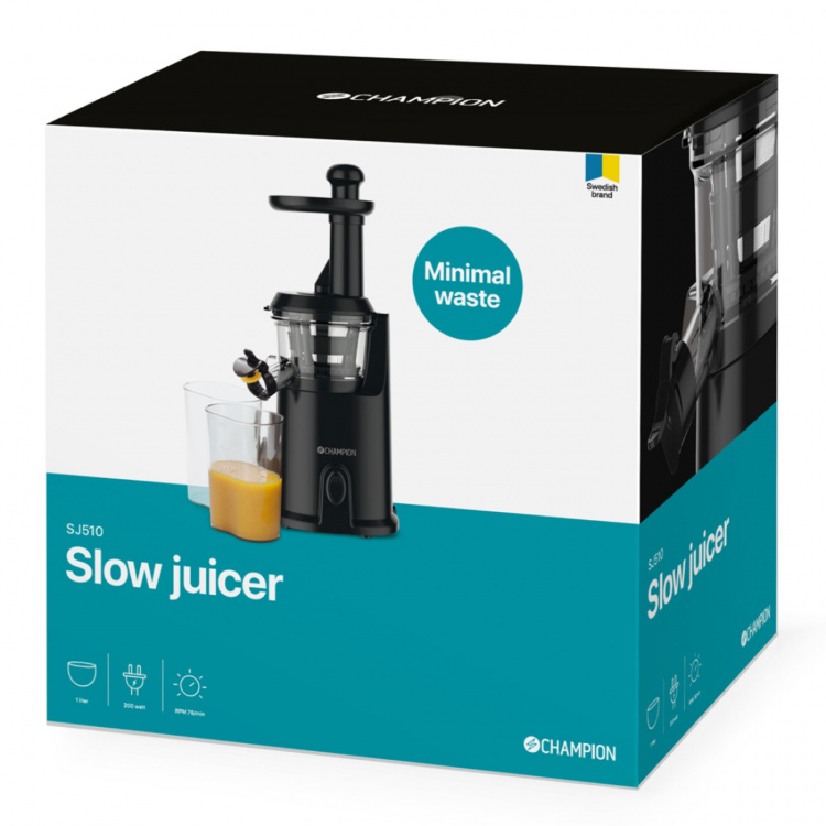 Champion Slowjuicer 1L 200W SJ510 Zwart