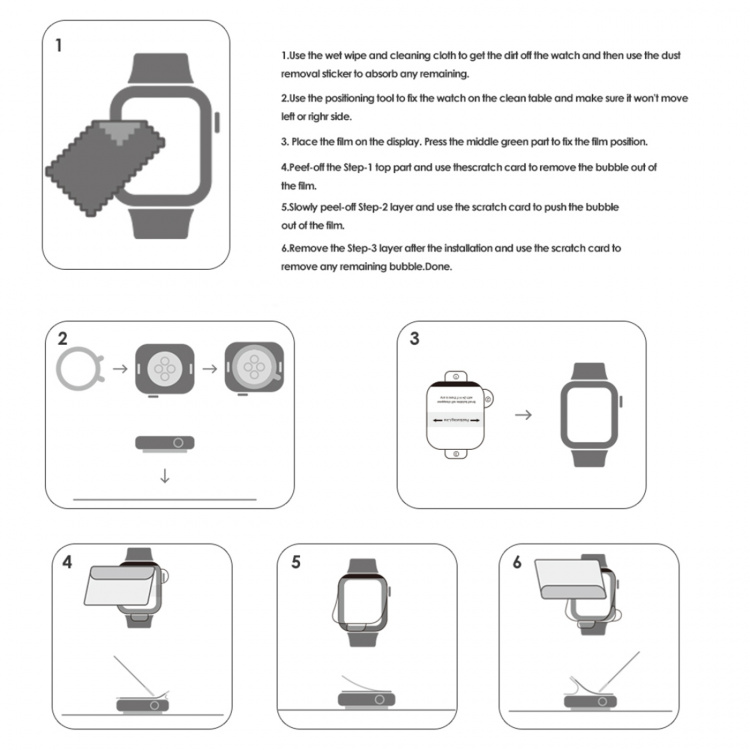 Skärmskydd Apple watch 3-pack 44mm