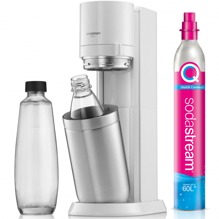 SodaStream Kolsyremaskin DUO White inkl. 1x Glasflaska & 1x Plastflaska SodaStream Kolsyremaskin DUO White inkl. 1x Glasflaska & 1x Plastflaska