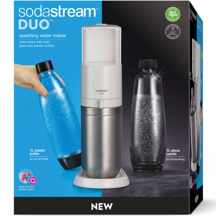 SodaStream Kolsyremaskin DUO White inkl. 1x Glasflaska & 1x Plastflaska SodaStream Kolsyremaskin DUO White inkl. 1x Glasflaska & 1x Plastflaska