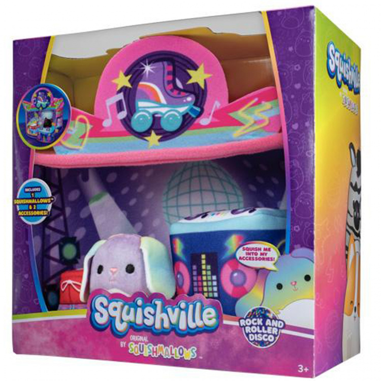 Squishmallows Squishville Play Scene - Rock & Roller Disco Squishmallows Squishville Play Scene - Rock & Roller Disco