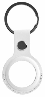 DELTACO Apple AirTag case, keychain, vegan leather, white DELTACO Apple AirTag case, keychain, vegan leather, white