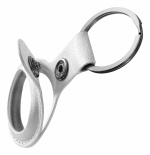 DELTACO Apple AirTag case, keychain, vegan leather, white DELTACO Apple AirTag case, keychain, vegan leather, white