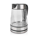 Nedis SmartLife Waterkoker | Wi-Fi | 1.7 l | Glas | 40,60,70,80,90,100 °C | Temperatuurindicator | 360 graden draaibaar | Verborgen verwarmingselement | Strix®-controller | Droogkookbeveiliging | Android™ / IOS