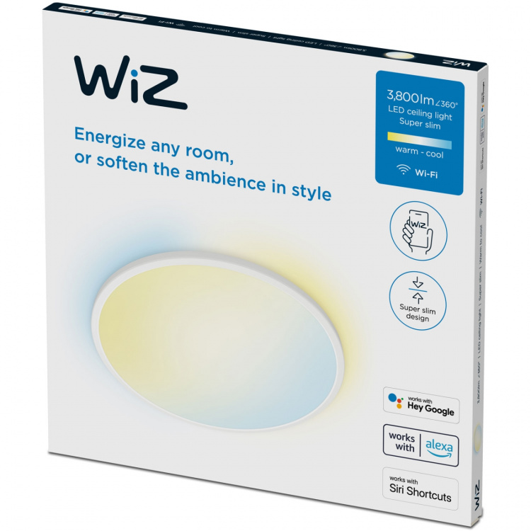 WiZ WiFi SuperSlim Plafond Ø550 32W Varm-kallvit WiZ WiFi SuperSlim Plafond Ø550 32W Varm-kallvit