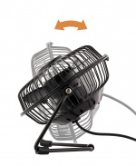 DELTACO GAMING USB bordsfläkt med klocka, timmar/minuter/sekunder, sva