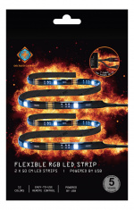 DELTACO GAMING LED-list, 2x50cm,12 olika färger,RGB, fjärrkontroll,USB