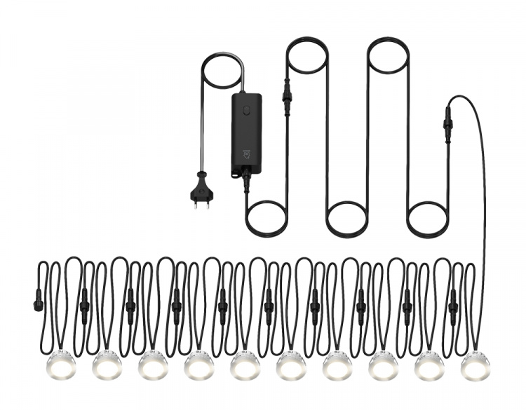 DELTACO SMART HOME SH-DLK01, smart altanbelysning, RGB & varmvitt