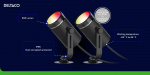 DELTACO SMART HOME Slimme RGB tuinlamp, zwart