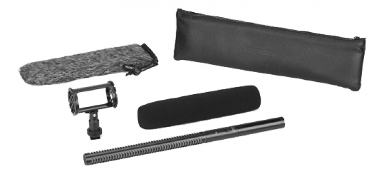 BOYA Professionele Shotgun Microfoon (lang) zwart
