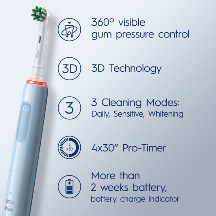 Oral B Elektrische tandenborstel Pro3 3200S Blauw Sensi