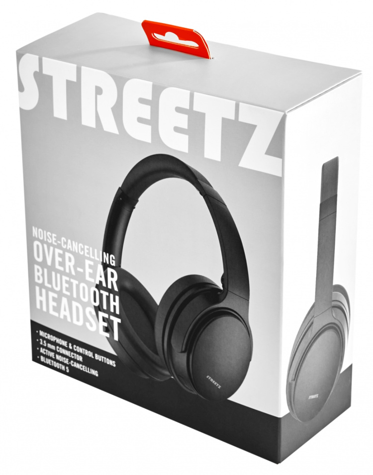 STREETZ Bluetooth noise cancelling headphones, microphone, buttons STREETZ Bluetooth noise cancelling headphones, microphone, buttons