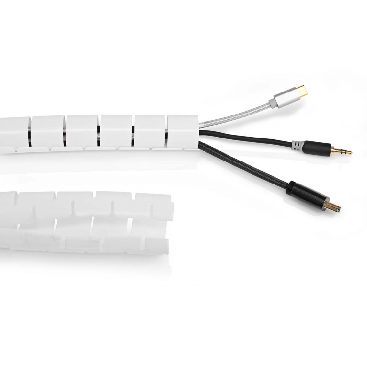 Nedis Kabelmanagement | Spiraalvormige sleeve | 1 Stuks | Maximale kabeldikte: 32 mm | PE | Wit