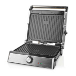 Nedis Contact Grill | 2000 W | 29 x 23 cm | Regelbare temperatuur | Kunststof / Roestvrij Staal