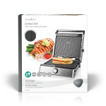 Nedis Contact Grill | 2000 W | 29 x 23 cm | Regelbare temperatuur | Kunststof / Roestvrij Staal