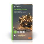 Nedis Kerstverlichting | Koord | 180 LED\'s | Warm Wit | 13.50 m | Licht effecten: 7 | Binnen & Buiten | Netvoeding