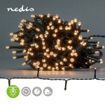 Nedis Kerstverlichting | Koord | 192 LED\'s | Warm Wit | 14.40 m | Licht effecten: 7 | Binnen & Buiten | Batterij Gevoed